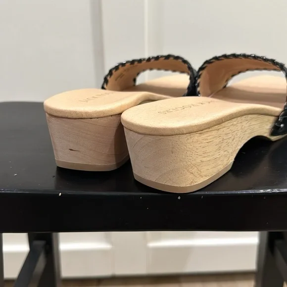 Jack Rogers Leather Breaker Clog Sandals Black - size 9 Medium - Picture 4 of 9